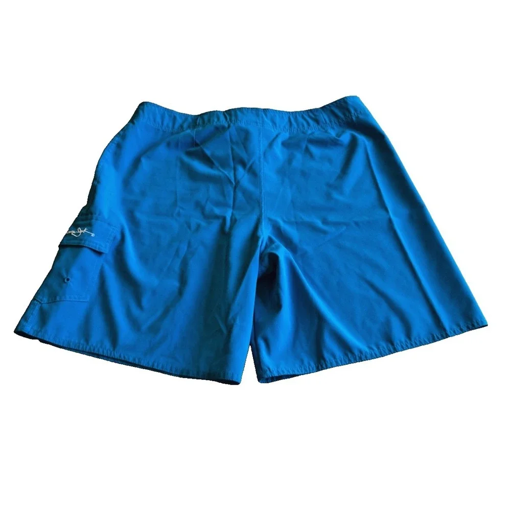 Panama Jack Men's Board Shorts / Bathing Trunks; Turquoise; Stretch; Size Medium